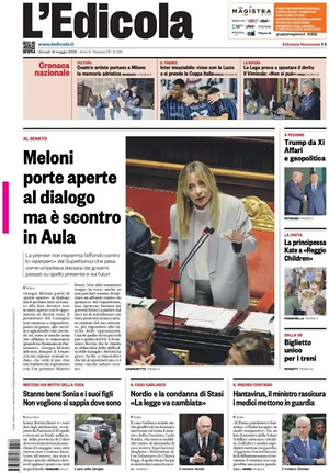 Prima pagina L'Edicola (Nazionale) di oggi - Quotidiano nazionale