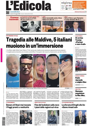 Prima pagina L'Edicola (Nazionale) di oggi - Quotidiano nazionale