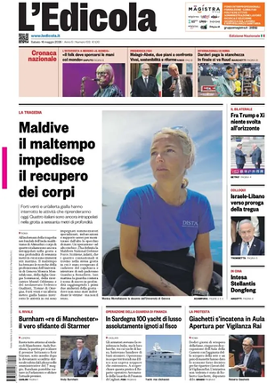 Prima pagina L'Edicola (Nazionale) di oggi - Quotidiano nazionale
