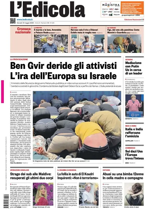 Prima pagina L'Edicola (Nazionale) di oggi - Quotidiano nazionale