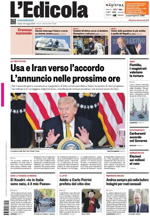 Prima pagina L'Edicola (Nazionale) di oggi - Quotidiano nazionale