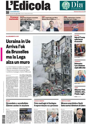 Prima pagina L'Edicola (Nazionale) di oggi - Quotidiano nazionale