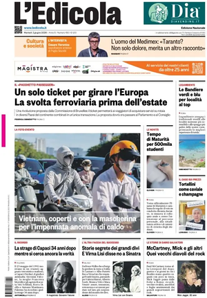 Prima pagina L'Edicola (Nazionale) di oggi - Quotidiano nazionale