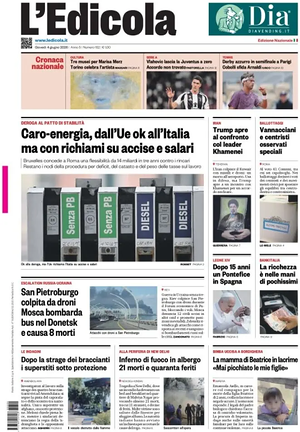 Prima pagina L'Edicola (Nazionale) di oggi - Quotidiano nazionale