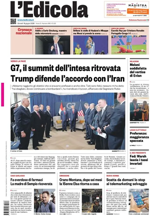 Prima pagina L'Edicola (Nazionale) di oggi - Quotidiano nazionale