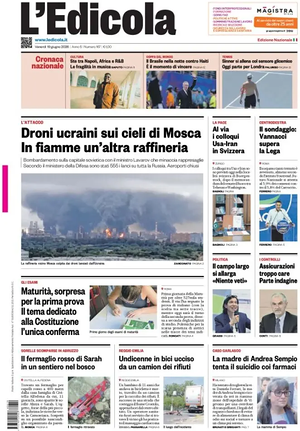 Prima pagina L'Edicola (Nazionale) di oggi - Quotidiano nazionale