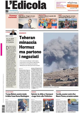 Prima pagina L'Edicola (Nazionale) di oggi - Quotidiano nazionale
