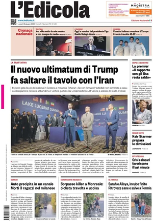 Prima pagina L'Edicola (Nazionale) di oggi - Quotidiano nazionale
