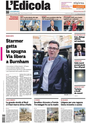 Prima pagina L'Edicola (Nazionale) di oggi - Quotidiano nazionale