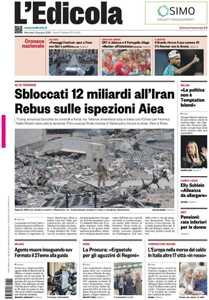 Prima pagina L'Edicola (Nazionale) di oggi - Quotidiano nazionale