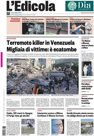 L'Edicola (Nazionale) prima pagina