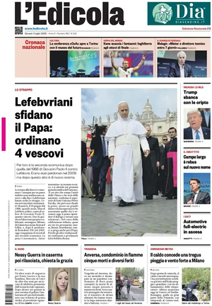 Prima pagina L'Edicola (Nazionale) di oggi - Quotidiano nazionale