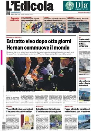 Prima pagina L'Edicola (Nazionale) di oggi - Quotidiano nazionale