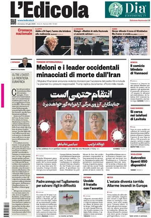 Prima pagina L'Edicola (Nazionale) di oggi - Quotidiano nazionale