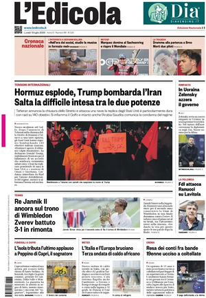Prima pagina L'Edicola (Nazionale) di oggi - Quotidiano nazionale
