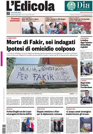 Prima pagina L'Edicola (Nazionale) di oggi - Quotidiano nazionale