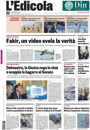Prima pagina L'Edicola (Nazionale) di oggi - Quotidiano nazionale
