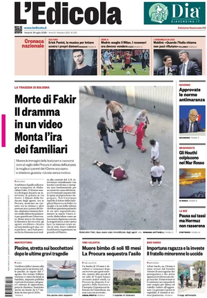 Prima pagina L'Edicola (Nazionale) di oggi - Quotidiano nazionale