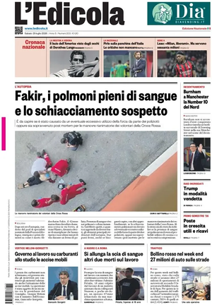 Prima pagina L'Edicola (Nazionale) di oggi - Quotidiano nazionale