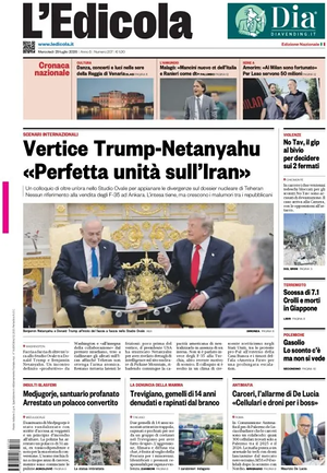 Prima pagina L'Edicola (Nazionale) di oggi - Quotidiano nazionale