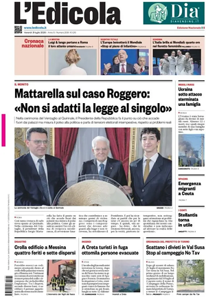 Prima pagina L'Edicola (Nazionale) di oggi - Quotidiano nazionale