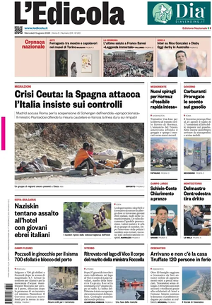 Prima pagina L'Edicola (Nazionale) di oggi - Quotidiano nazionale