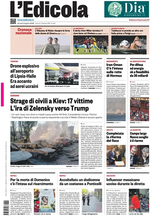 Prima pagina L'Edicola (Nazionale) di oggi - Quotidiano nazionale