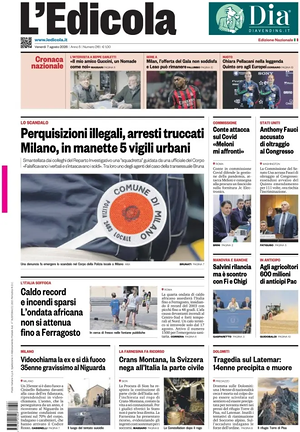 Prima pagina L'Edicola (Nazionale) di oggi - Quotidiano nazionale