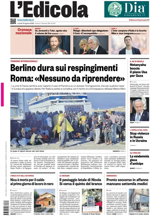 Prima pagina L'Edicola (Nazionale) di oggi - Quotidiano nazionale