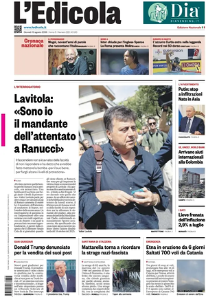 Prima pagina L'Edicola (Nazionale) di oggi - Quotidiano nazionale