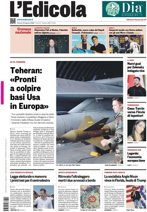 Prima pagina L'Edicola (Nazionale) di oggi - Quotidiano nazionale