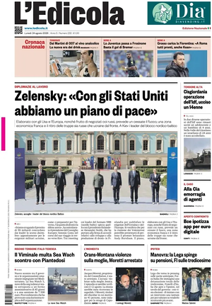 Prima pagina L'Edicola (Nazionale) di oggi - Quotidiano nazionale