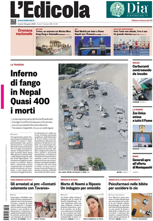 Prima pagina L'Edicola (Nazionale) di oggi - Quotidiano nazionale