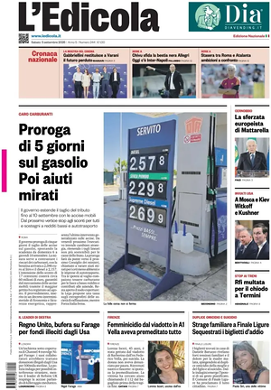 Prima pagina L'Edicola (Nazionale) di oggi - Quotidiano nazionale