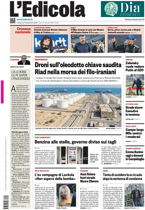 Prima pagina L'Edicola (Nazionale) di oggi - Quotidiano nazionale