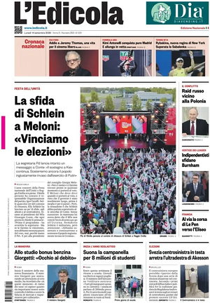 Prima pagina L'Edicola (Nazionale) di oggi - Quotidiano nazionale