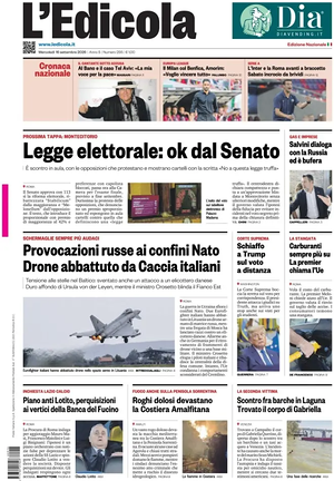 Prima pagina L'Edicola (Nazionale) di oggi - Quotidiano nazionale