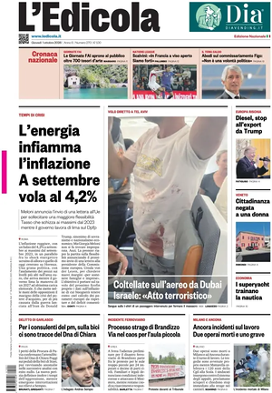 Prima pagina L'Edicola (Nazionale) di oggi - Quotidiano nazionale