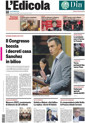 Prima pagina L'Edicola (Nazionale) di oggi - Quotidiano nazionale