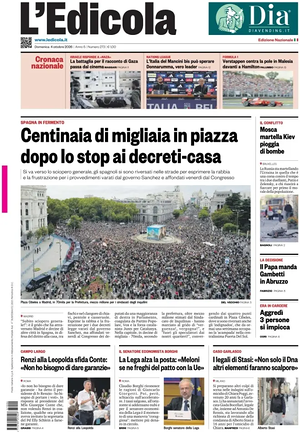Prima pagina L'Edicola (Nazionale) di oggi - Quotidiano nazionale