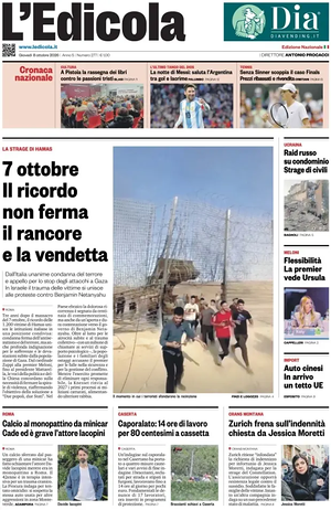 Prima pagina L'Edicola (Nazionale) di oggi - Quotidiano nazionale