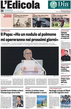 Prima pagina L'Edicola (Nazionale) di oggi - Quotidiano nazionale