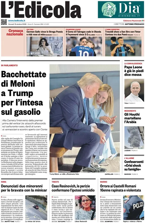 Prima pagina L'Edicola (Nazionale) di oggi - Quotidiano nazionale