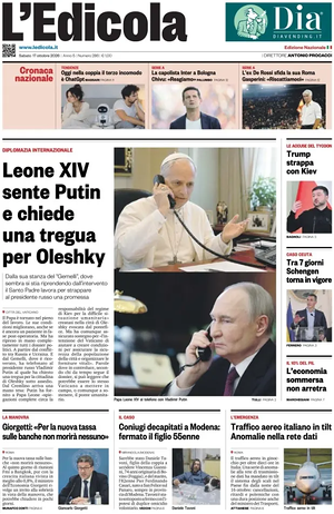 Prima pagina L'Edicola (Nazionale) di oggi - Quotidiano nazionale