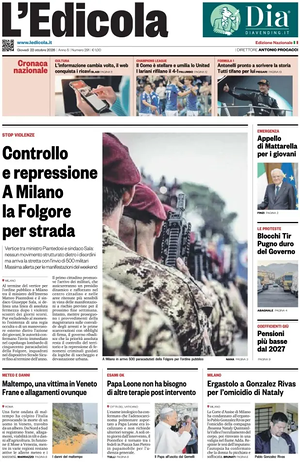 Prima pagina L'Edicola (Nazionale) di oggi - Quotidiano nazionale