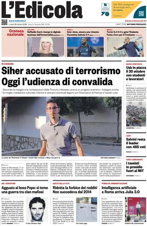 Prima pagina L'Edicola (Nazionale) di oggi - Quotidiano nazionale