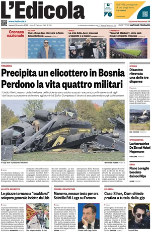 Prima pagina L'Edicola (Nazionale) di oggi - Quotidiano nazionale