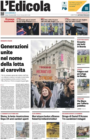 Prima pagina L'Edicola (Nazionale) di oggi - Quotidiano nazionale