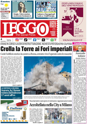 Leggo (Roma) prima pagina