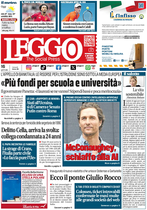 Leggo (Roma) prima pagina